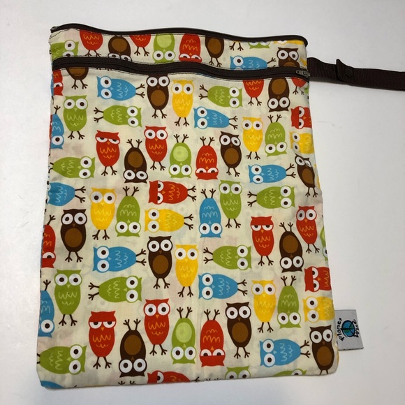 Planet Wise owls diaper/ swim bag